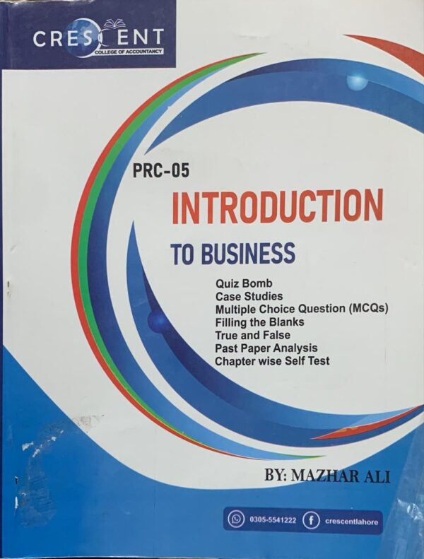 PRC-5 INTRODUCTION TO BUSINESS  PRACTICE MANUAL  BY RISE ACADEMY