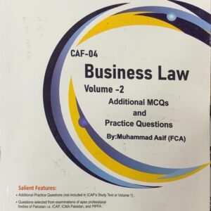 CAF-4 BUSINESS LAW VOLUME 2 BY SIR ASIF  CRECENT COLLEGE PUBLICATION