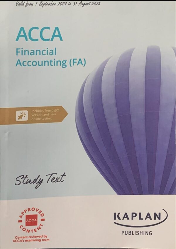 F3  FINANCIAL ACCOUNTING  STUDY TEXT  KAPLAN PUBLISHING COMPANY