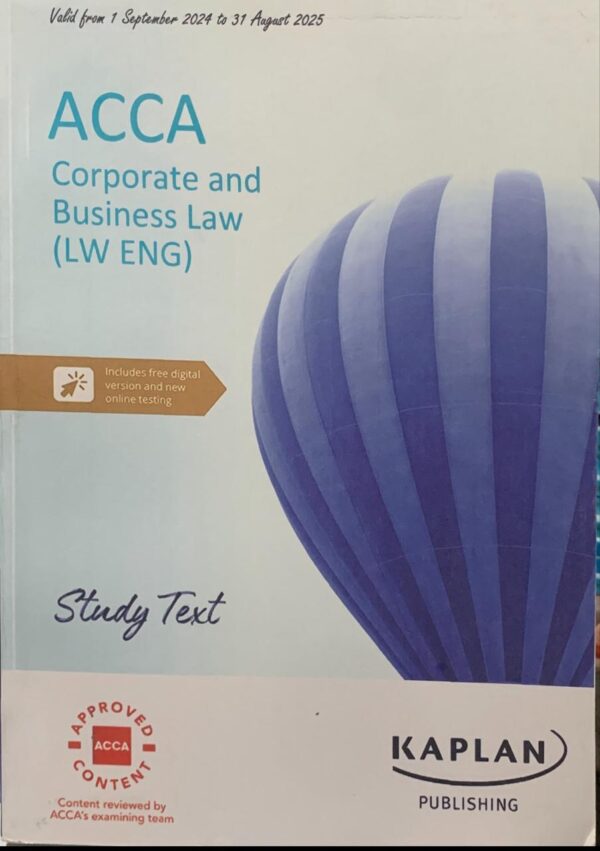 F4  CORPORATE AND BUSINESS LAW STUDY TEXT  KAPLAN PUBLISHING COMPANY