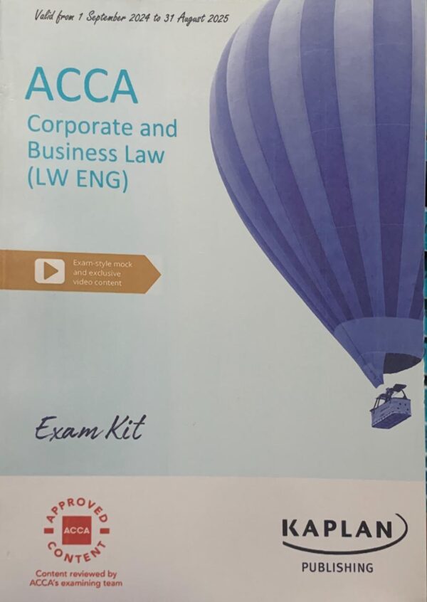 F4  CORPORATE AND BUSINESS LAW EXAM KIT  KAPLAN PUBLISHING COMPANY