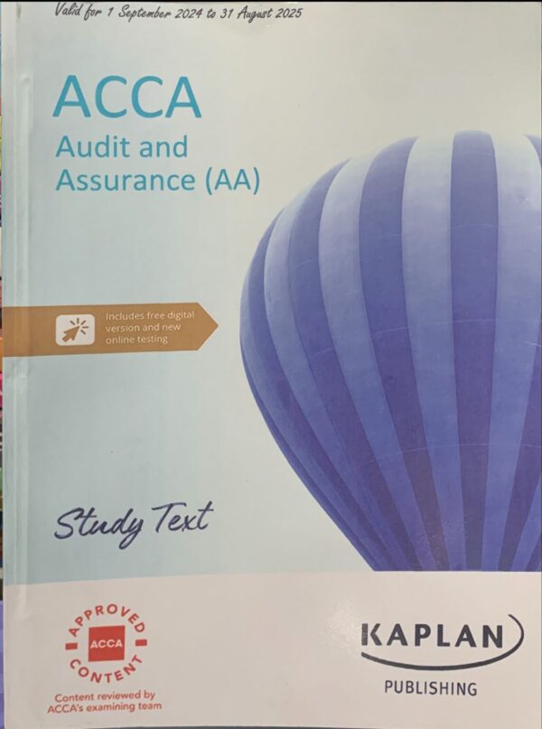 F8  AUDIT AND ASSURANCE  STUDY TEXT  KAPLAN PUBLISHING COMPANY