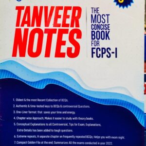 TANVEER NOTES 9TH EDITION  FOR FCPS-1 AND OTHER EXMAS  BY DR TANVEER AHMAD