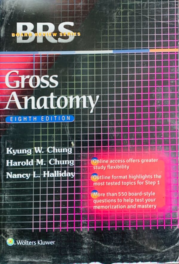 BRS  GROSS ANATOMY  SHORT TEXT BOOK OF ANATOMY EIGHTH EDITION  BY.NANCY L.HALIDAYL