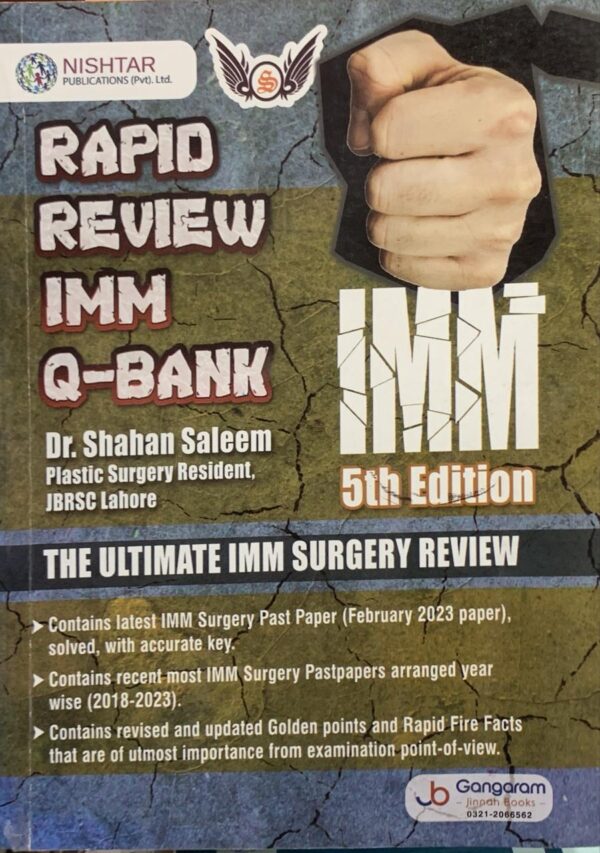 RAPID REVIEW IMM Q-BANK 5TH EDITION  BY DR SHAHAN SALEEM FOR IMM FCPS PART 1